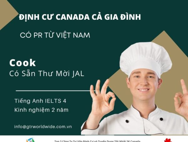 Cooks Chefs làm việc tại Canada