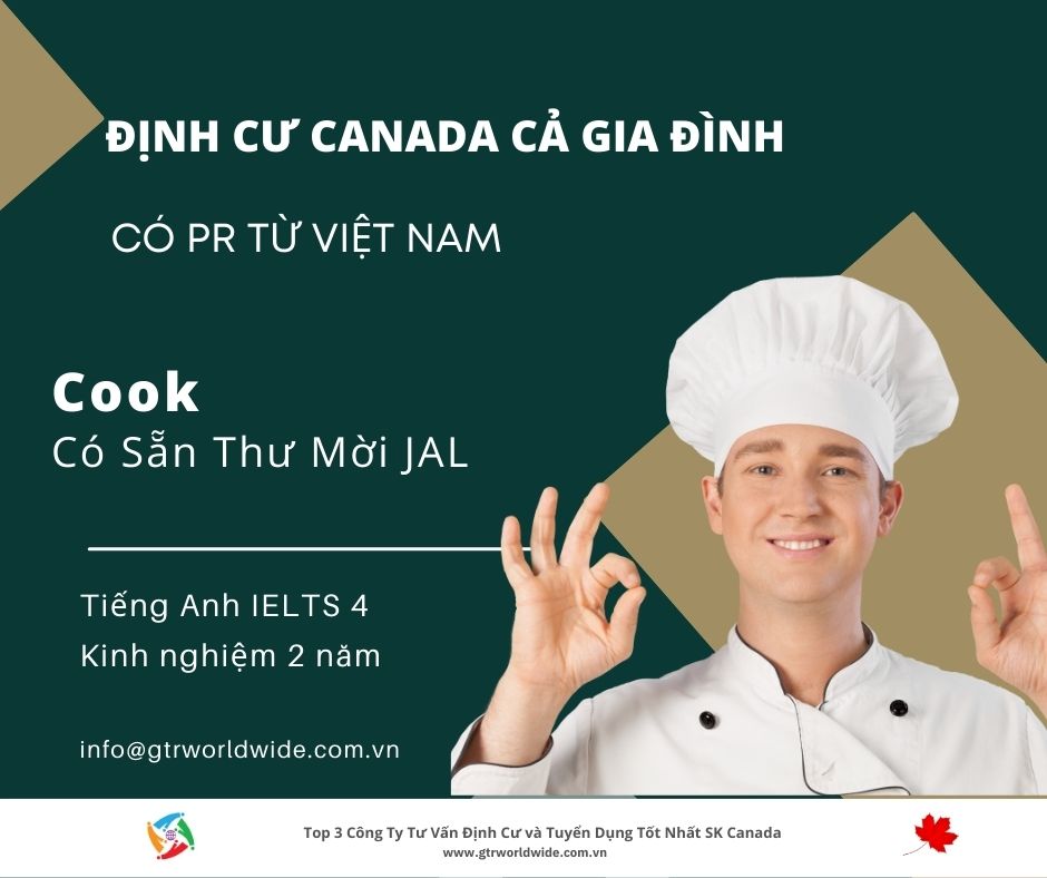 Cooks Chefs làm việc tại Canada