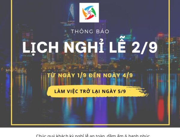 thông báo lịch nghỉ lễ quốc khánh 2 9