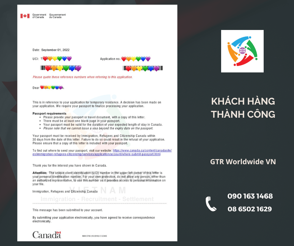 Khách hàng thành công 3 khách hàng GTR nhận được chấp nhận LMIA work permit trong 2 ngày liên tiếp (2)