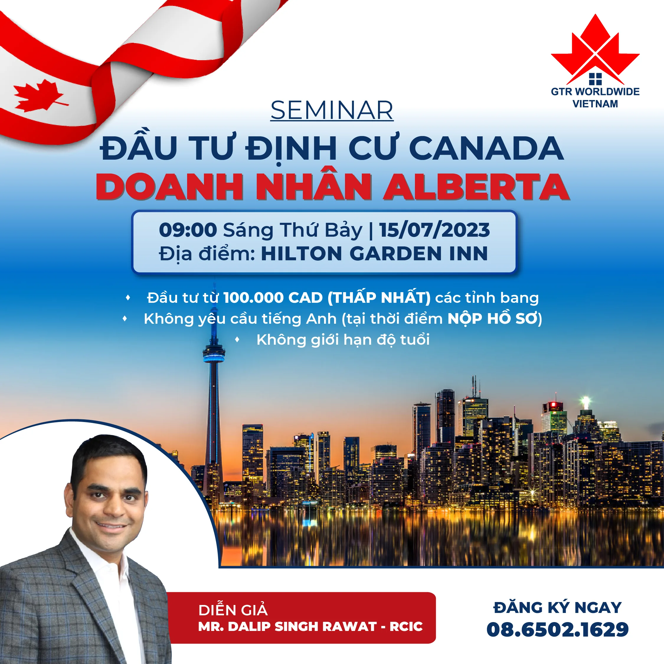 HN SEMINAR ĐẦU TƯ ĐỊNH CƯ CANADA DOANH NHÂN ALBERTA