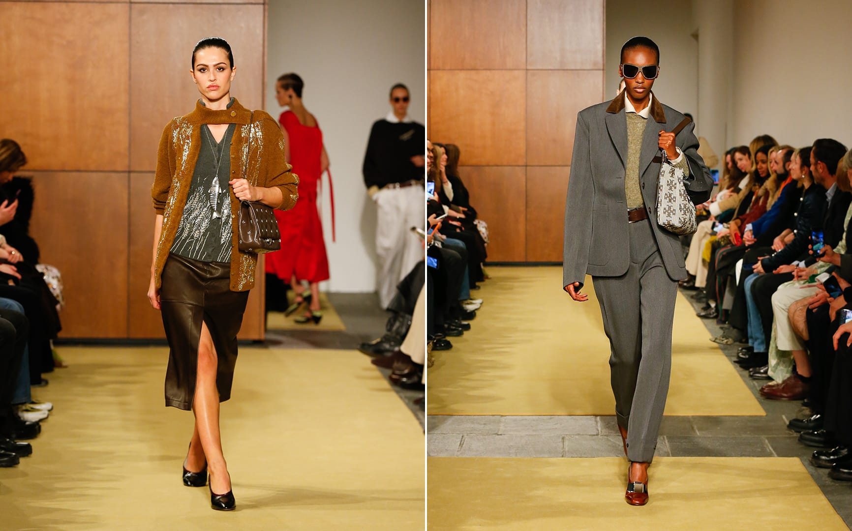 Người mẫu trình diễn trang phục mới của Tory Burch trên sàn diễn thời trang