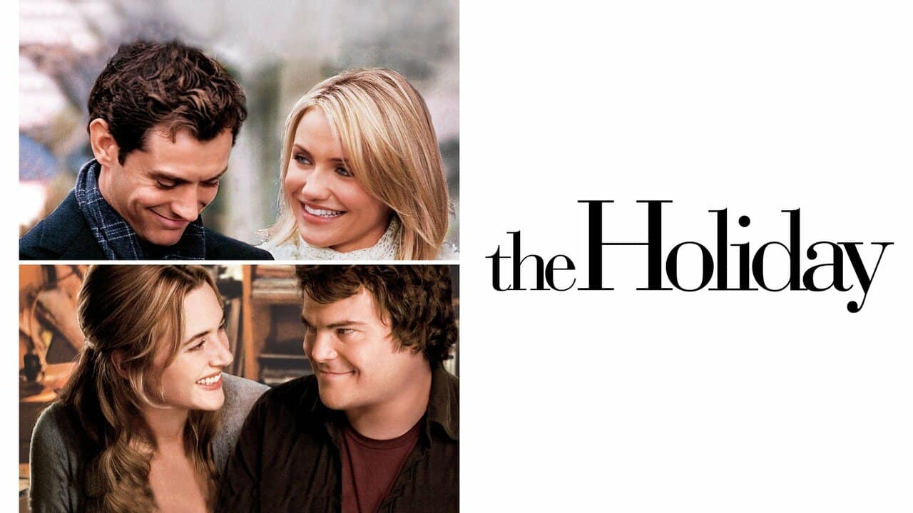 Hai cặp đôi trao nhau ánh nhìn tình cảm trong phim "The Holiday" lãng mạn